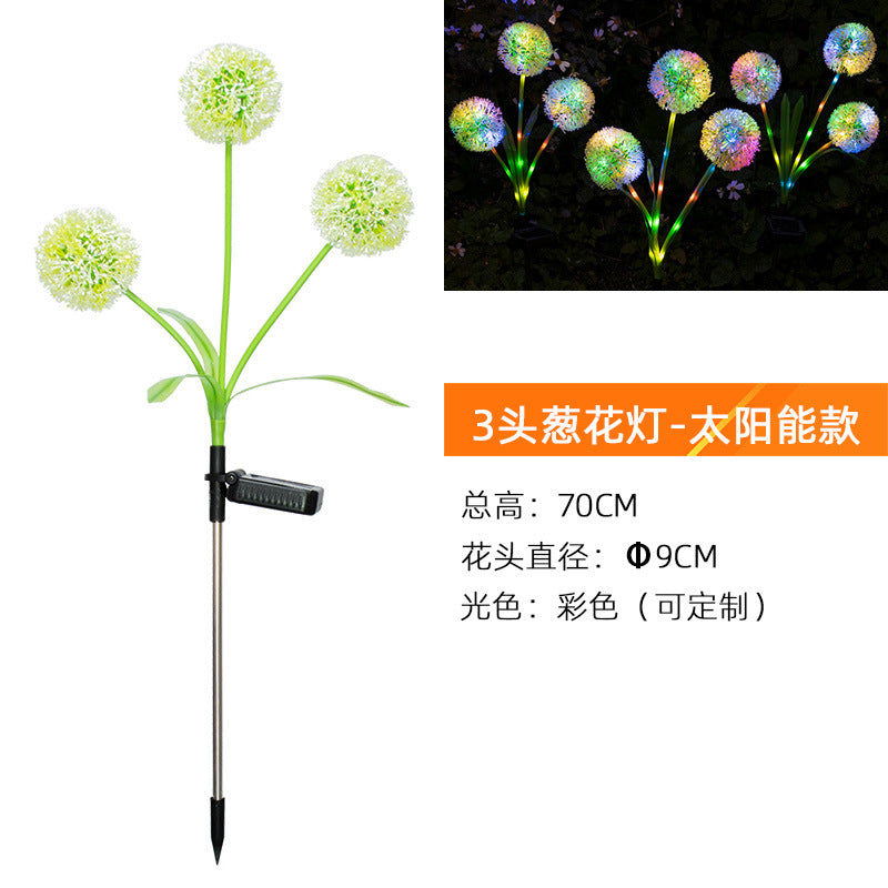 LED Solar Dandelion Garden Light — Sculptural Outdoor Glow