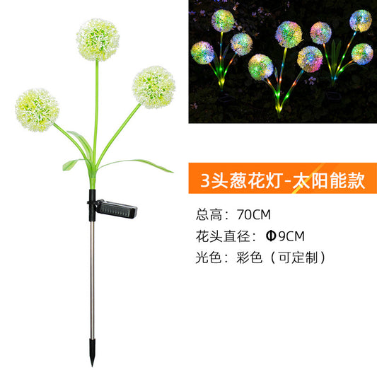 LED Solar Dandelion Garden Light — Sculptural Outdoor Glow