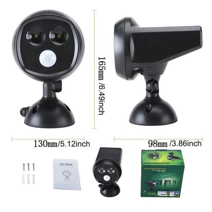 Solar 360° Rotating Garden Light — Motion Sensor Outdoor LED