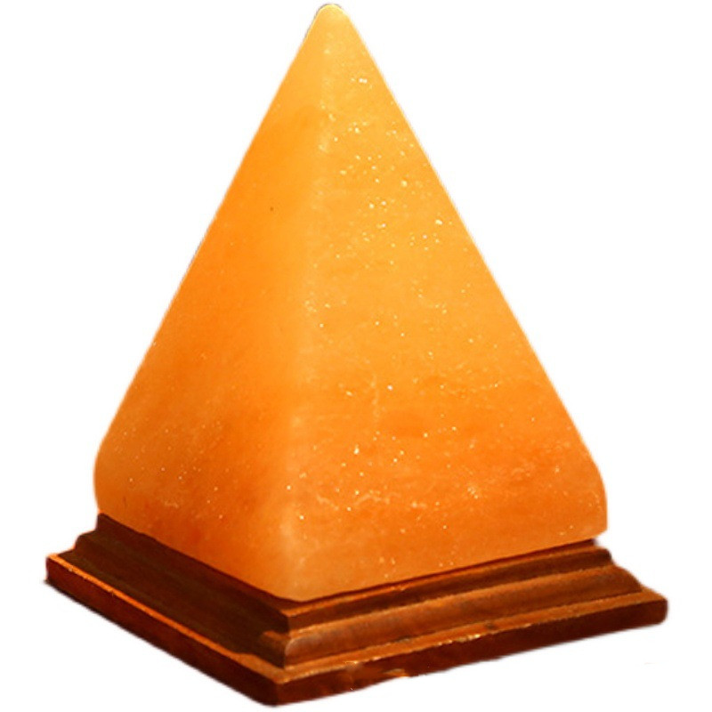 Himalayan Salt Pyramid Lamp — USB Crystal Glow Light