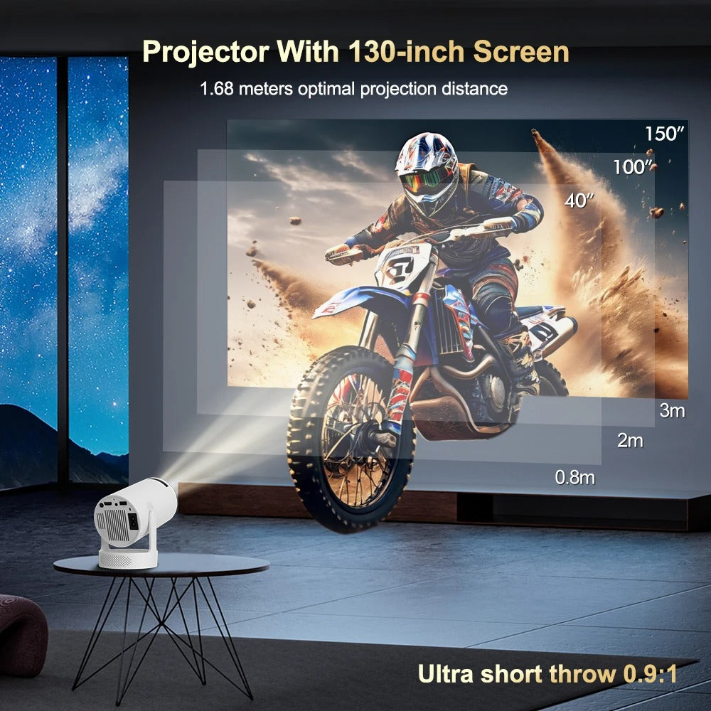CineDream HD Smart Projector — Portable Home Cinema with Free Wireless Earbuds