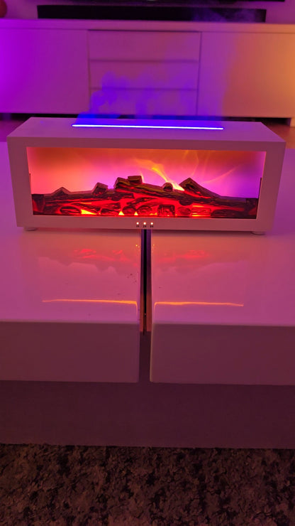 FlameScape Smart Humidifier & Essential Oil Diffuser – Realistic LED Fireplace Ambiance