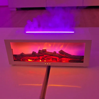 FlameScape Smart Humidifier & Essential Oil Diffuser – Realistic LED Fireplace Ambiance