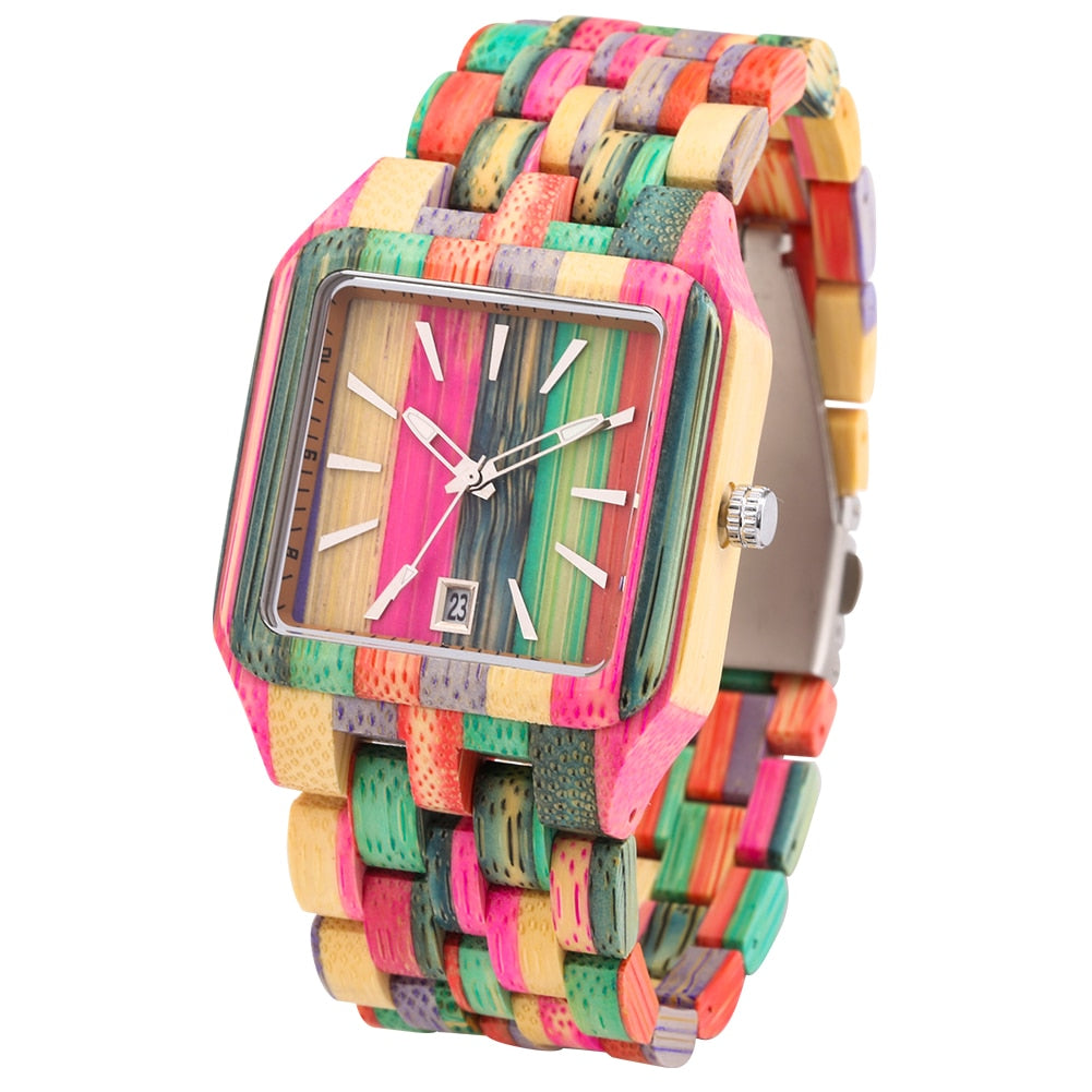 Barenio RAINBOW WOODEN WATCH