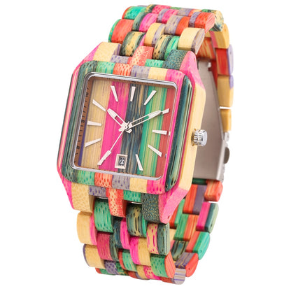 Barenio RAINBOW WOODEN WATCH