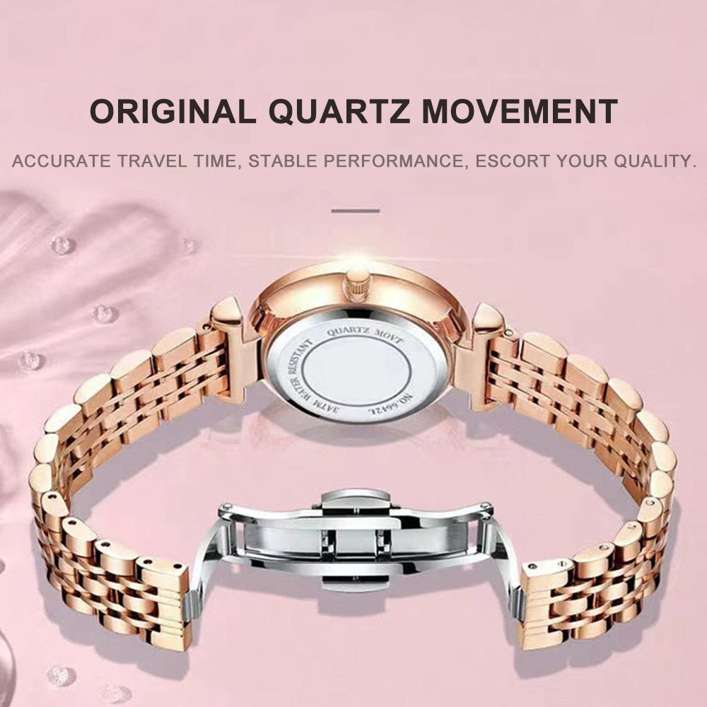 Barenio Women’s Luxury Diamond Watch (Buy 1 Get 1 Free)