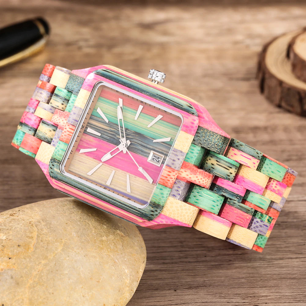 Barenio RAINBOW WOODEN WATCH